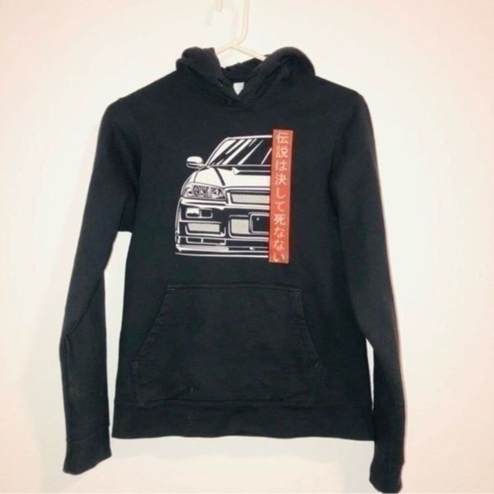 GTR r34 Skyline Hoodie black And Red Size S